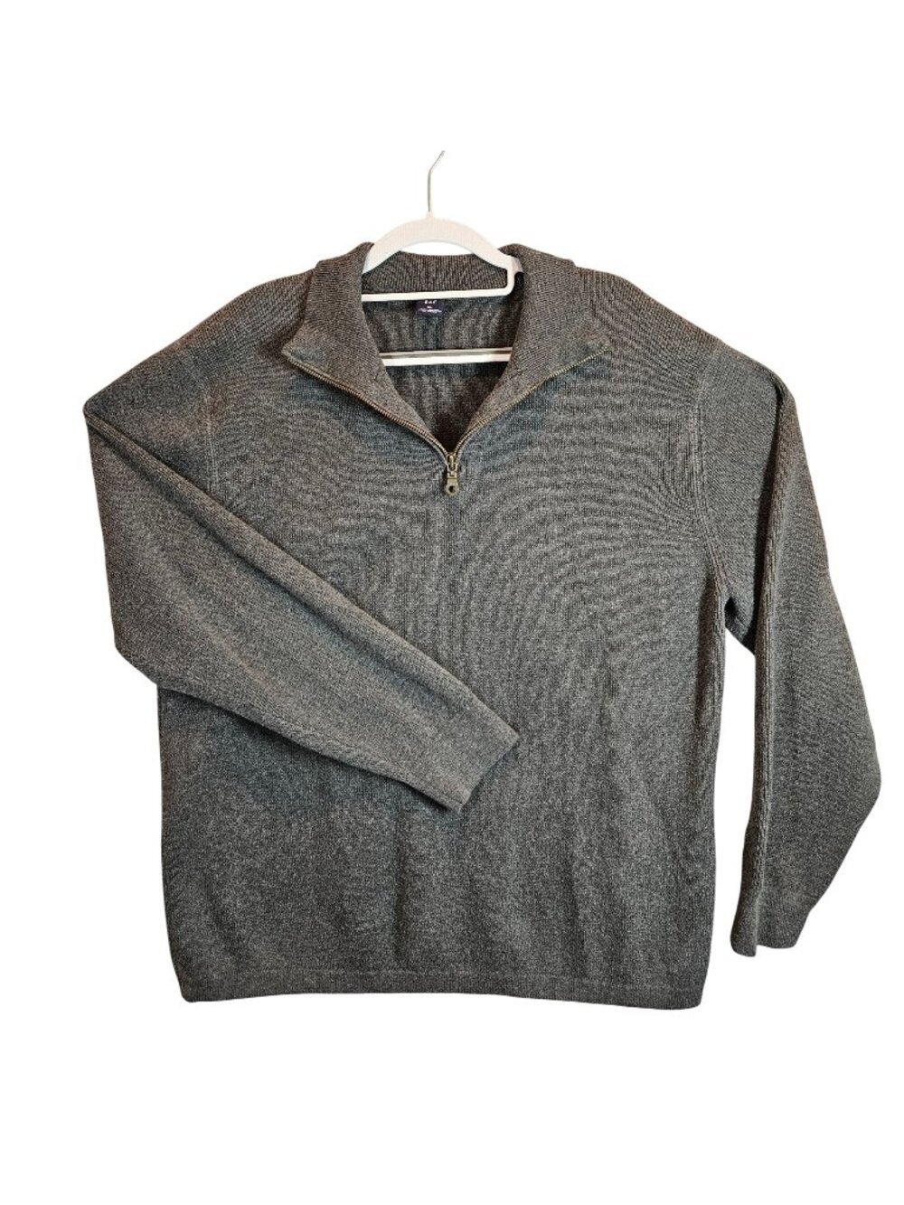 Gap 1/4 Zip Pullover Sweater Sweatshirt Men Size XL Heather Gray cotton Office